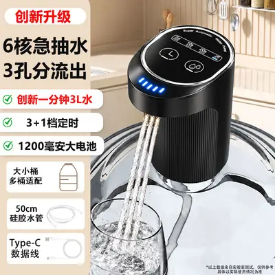 Electric Self-Priming Mini Water Pump, 6-Core, for Bottled Water - 8