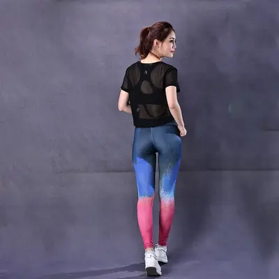 秋夏季款瑜伽服女速干衣专业健身运动紧身裤休闲两件套装厂家批发