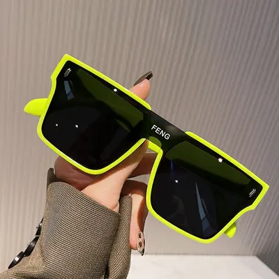 Retro Large Frame UV Protection Unisex Sunglasses - 4
