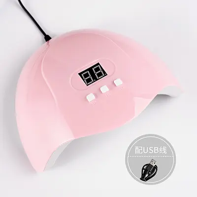 LED UV tırnak lambası, sensörlü hızlı kurutma, pembe