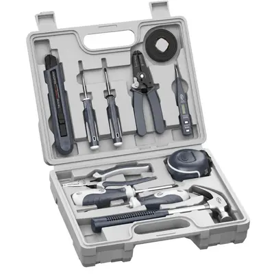 Fengwei Household Tool Set in Box, Electric Combination Kit for Electrician and Woodworkin