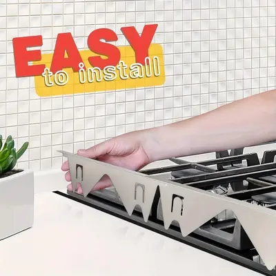 Amazon Heißer Deal! Edelstahl-Abdeckung für Kochfeldspalt, Küchenarbeitsplatten-Spaltabdeckung, Kochfeldspalt-Abdeckungen