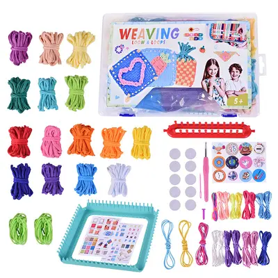 Neuer elastischer Seilstrick-Websatz für Außenhandel und grenzüberschreitenden Handel, pädagogisches Handwerk-DIY-Kinderweb-Spielzeugset - 13