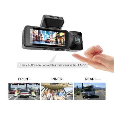 A6706 Amlogic 4K Triple-Lens GPS Dash Camera, Ultra-Clear Driving Recorder