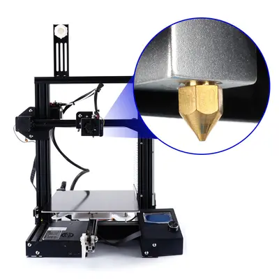 MK8 3D Printer Nozzle, Brass Tip, Makerbot Compatible