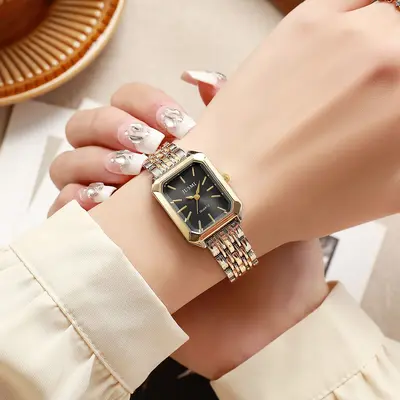 Women's watch square dial retro steel band JUSMI