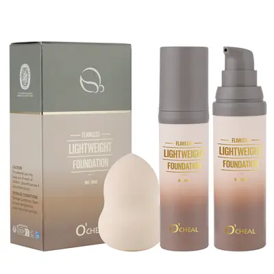 OCHEAL liquid foundation, natural flawless with sponge