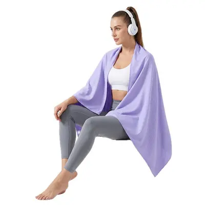 Decathlon Aynı Model Çift Yüzlü Fleece Çizgili A Sınıfı Hızlı Kuruyan Banyo Havlusu Spor Ter Emici Havlu Taşınabilir Fitness Havlusu - 6