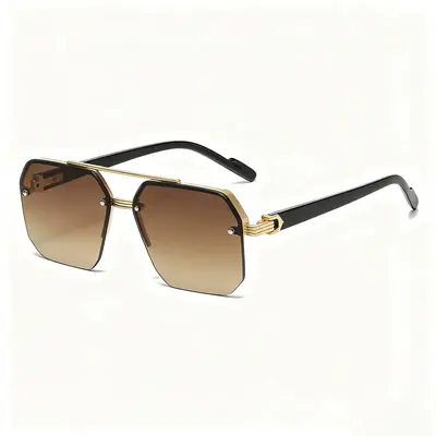 Unisex-Sonnenbrille mit polygonalem Rahmen, UV-Schutz - 4