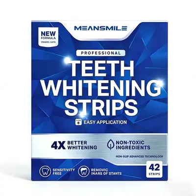 【Schnelle Musterlieferung】Grenzüberschreitende Zahnaufhellungsstreifen Whitening Strips, langanhaltende Aufhellung und Fleckentfernung, OEM - 9