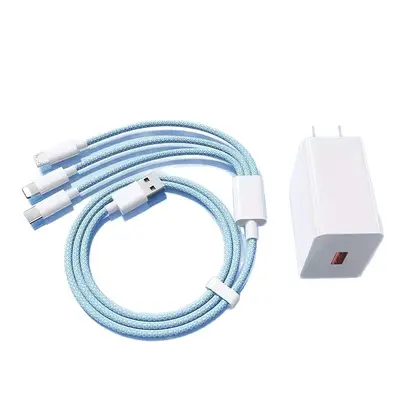 Huawei Android Apple için uygun 120W flaş şarj cihazı üçü bir arada hızlı şarj veri kablosu bir ila üç evrensel şarj