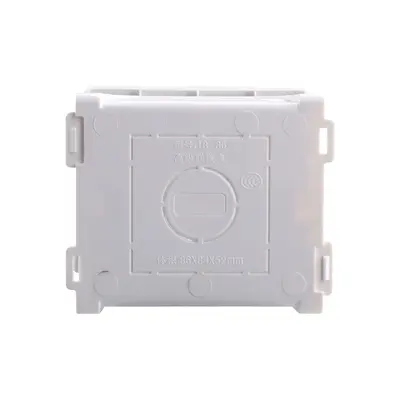86-Type Flame-Retardant PVC Junction Box, White, for 5-Switch Socket - 5