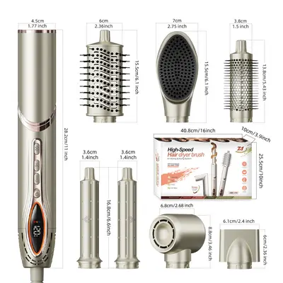 Foldable High-Speed Hair Dryer All-in-One Styler - 8