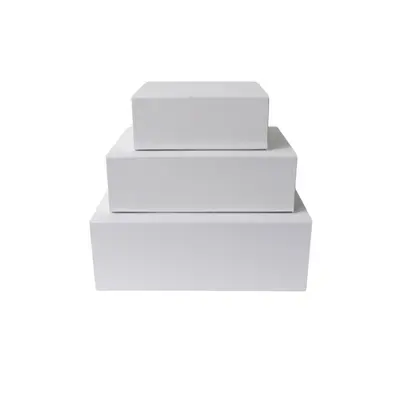 White Art Paper Folding Gift Box for Cosmetics, Colour Packaging Box - 10