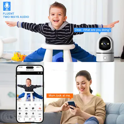 Tuya 5G Ev Wifi Ağı Telefon Uzaktan Kumandali Bebek Monitoring Kamera Akıllı HD Video Görüşme - 4