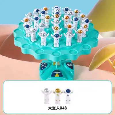 Children's Balance Astronaut Stacking Table Game for Two Players, Focus Training - 9