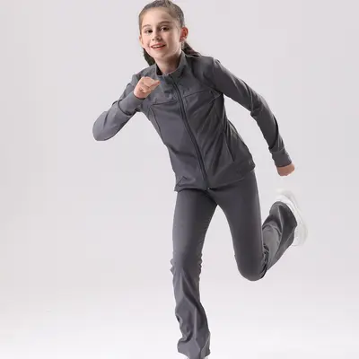 Children's UV-Protective Yoga Set, Breathable Long-Sleeve Jacket for Girls - 7