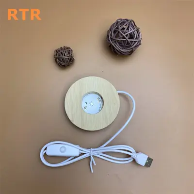 LED-Lampenemitter DIY Steckerlampe Nachtlicht Kristallkugel Duftlampe Parfümzerstäuber Marktstandleuchte Flohmarktleuchte runde Leuchte Echtholz leuchtender Sockel - 13