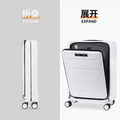 Front-Opening 20 Inch Spinner Wheel Cabin Suitcase - 7