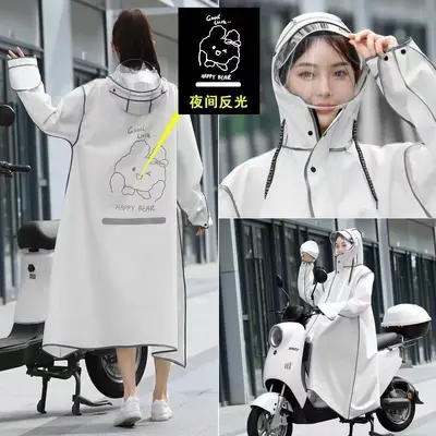 Starkregen-Poncho Herren Damen Elektrofahrzeug Ganzkörper - 5