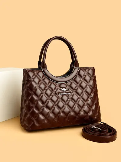 2026 Quilted Women's Tote Bag, Large Capacity - 5
