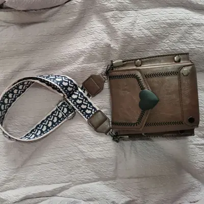 Kleine Vintage-Tasche für fettige Haut, doppelschichtige Großraum-Handytasche, Münzbörse, modische vielseitige Grenzüberschreitungs-kleine Tasche, Umhängetasche. - 11