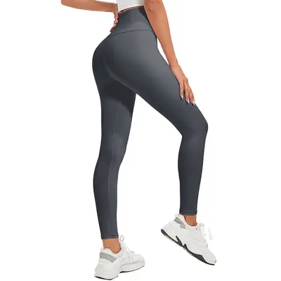 Dikişsiz Yüksek Bel Naylon Lycra Dokuz Ddörtte Bir Boy Yoga Taytı - 12