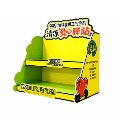 Mehrschichtiges PVC-Produktdisplay-Regal für Kassentheken