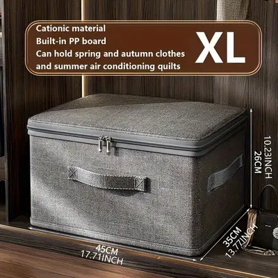 Foldable clothing storage box with lid and password lock - 3
