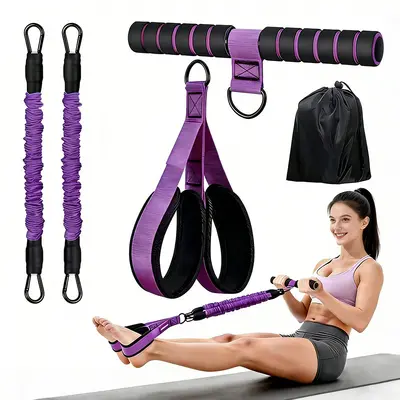 Ayak Pedallı Direnç Ekspandörü, Karın Eritici Mekik Yardımcısı, Ev Tipi Fitness Ekipmanı - 12