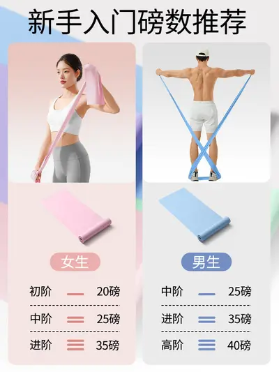 瑜伽拉伸弹力带女瘦身背部带开健身开肩力量舞蹈训练拉力减肥阻力