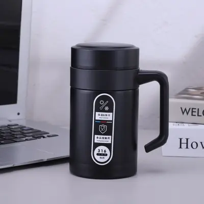 Thermobecher aus 304er Edelstahl mit Griff und Teesieb - 8