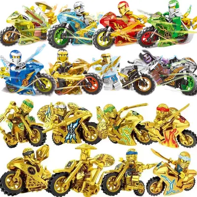 Ninja Yapı Blokları Altın Motosiklet, 6-14 Yaş Çocuklar İçin - 11