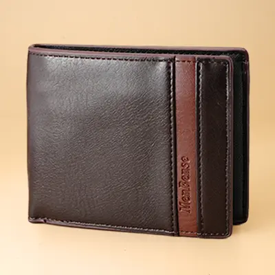 Men's Short Leather Wallet, Large Capacity and Durable - 3