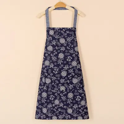 Ethnic Style Kitchen Apron, Stain and Oil Resistant Cotton, Unisex