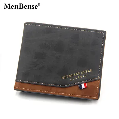 MenBense Men's Short Frosted Wallet with Hinge and Multi-Card Slots - 7
