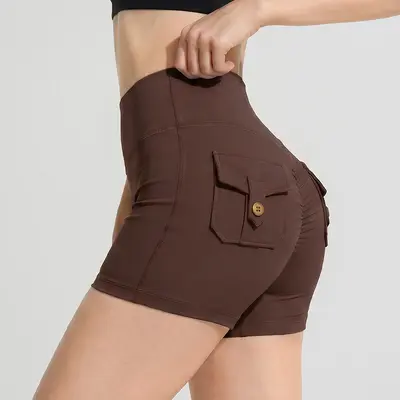 High-Stretch Yoga Shorts, Three-Quarter Length, Quick-Dry - 8