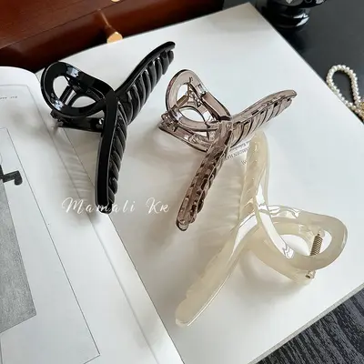 Shark Claw Hair Clip 13cm Large Acrylic Hair Clip for Women, Back of Head Hair Accessory DIY Material, Suitable for Thick Hair.
