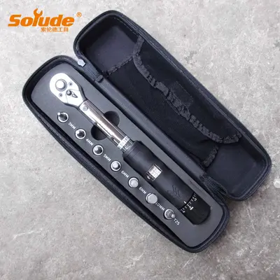 2-14 N.m Mini Preset Torque Wrench with Window Display and Interchangeable Heads - 2
