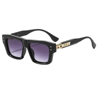 Men's Square Frame Sunglasses UV-Protection Hip-Hop Style - 3