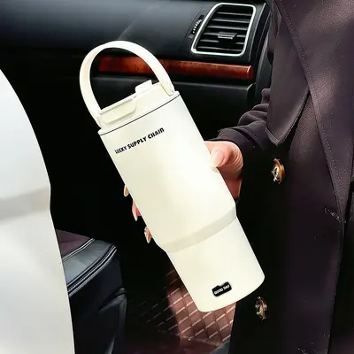 New 316 stainless steel thermos cup, large capacity water cup, tumbler with straw, ice cup, car cup - 3