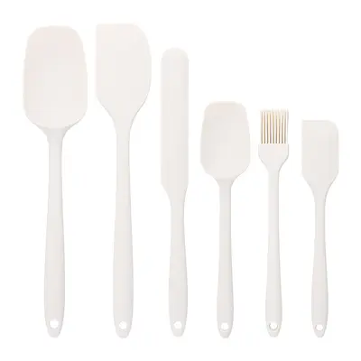 Spot silikon entegre kazıyıcı 6 parçalı kazıyıcı yağ fırçası seti pişirme araçları kek krem ​​spatula - 10