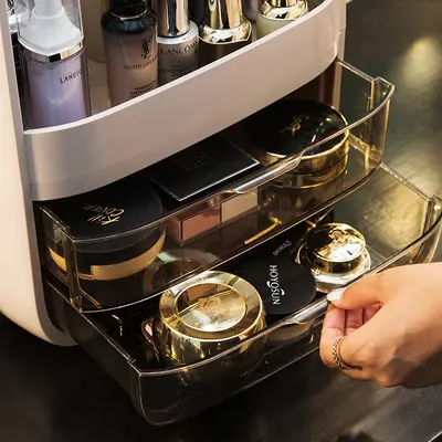 Makeup-Organizer großes Fassungsvermögen Staubschutz Schminktisch