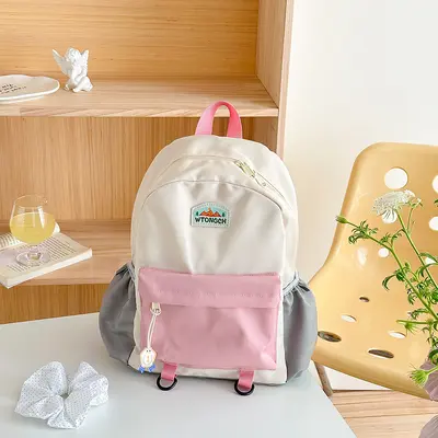 Children's Backpack, Colorblock Design, Kindergarten, Lightweight - 8