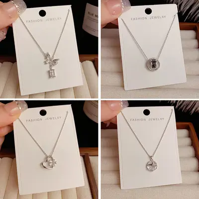 Minimalist Silver Collarbone Chain, Gold Electroplating - 4