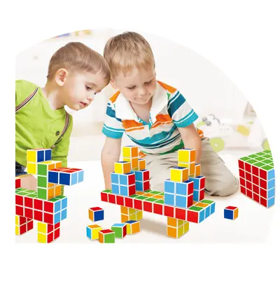 Children's Educational Magnetic Dinosaur Puzzle Blocks, 4.3 Squares, Boxed