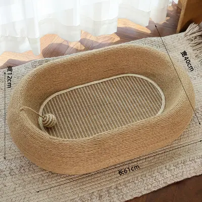 Sisal Cat Scratching Board and Cat Nest, All-in-One, Extra Large - 8