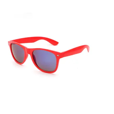 Monochrome Stud Sunglasses with Printed Logo, Blue Mirror Lens - 10