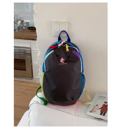 Color-Block Lightweight Backpack for Hiking and Travel - 12