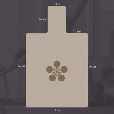 Pilates Yoga Mat, Coir, PU and Natural Rubber, Non-Slip